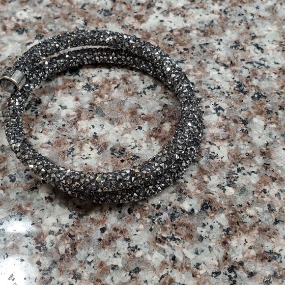 Jewelry Swarovski® Multi-Colored Crystaldust Wrap Bangle Bracelet - Picture 4 of 4
